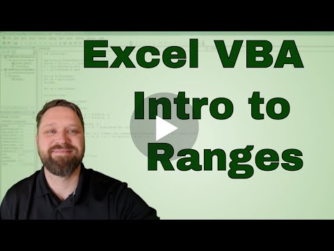 Excel VBA Tutorial - Intro To Ranges