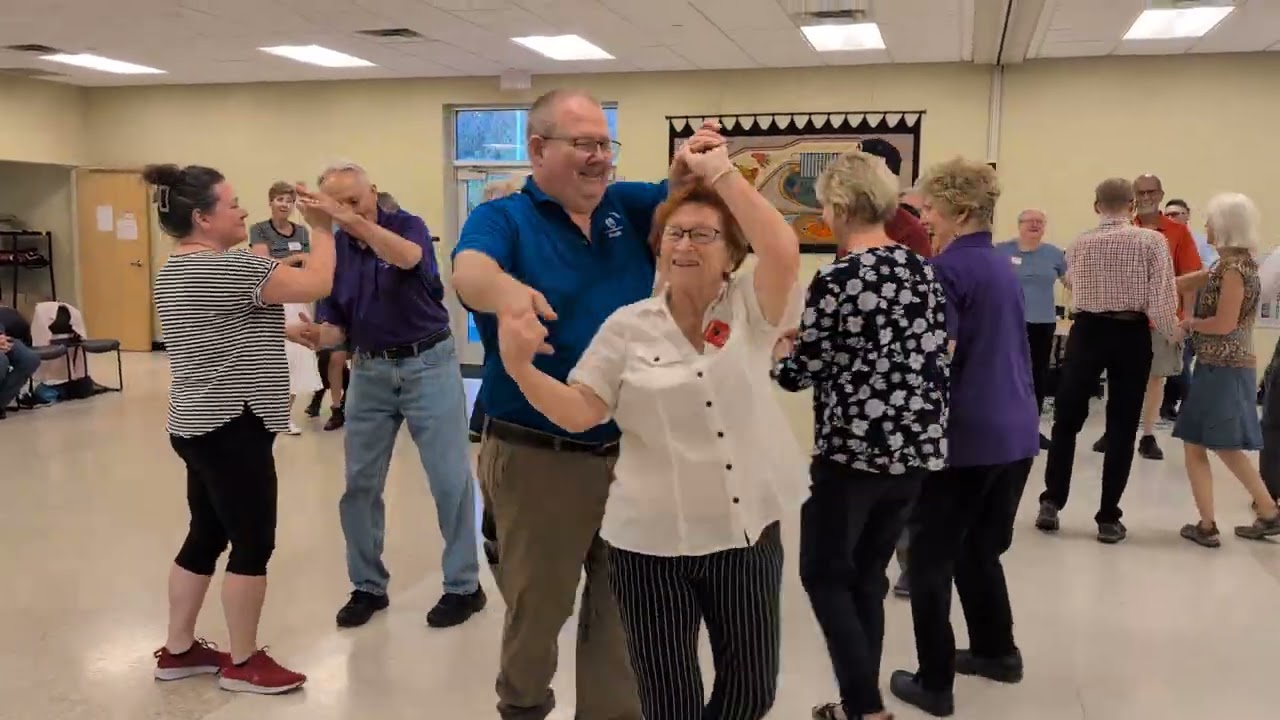 Square dancing with Ken Burke calling at West County Spinners Square Dance Club in Creve Coeur, MO.
