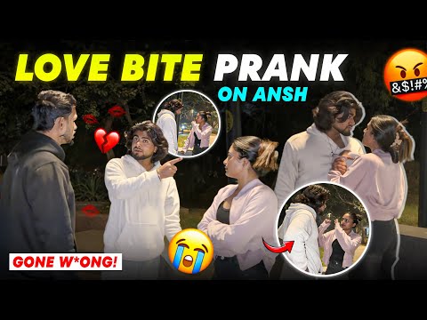 Love Bite Prank on Ansh 😱 | Ansh Hua Emotional 😭 | Must Watch Reaction ❤️