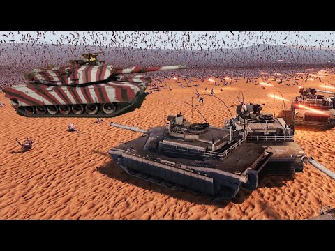 3000 M1A2 ABRAMS TANKS vs 3 MILLION ZOMBIES - UEBS 2