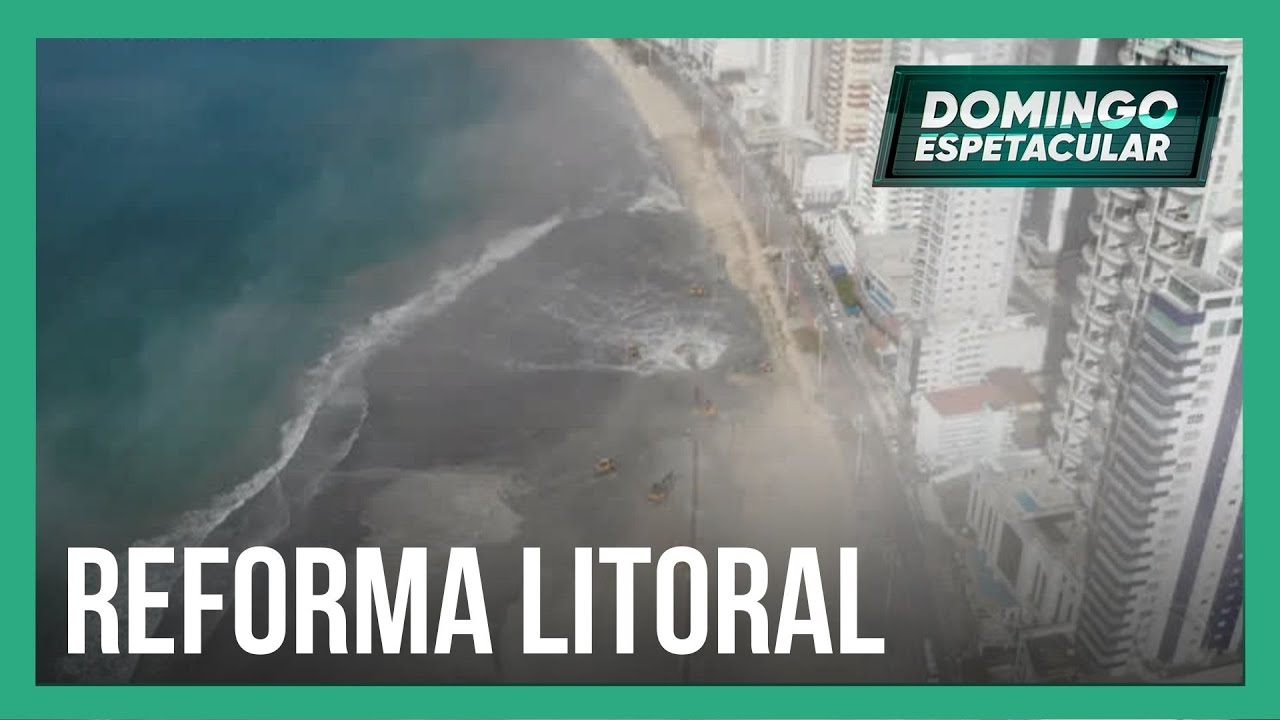 Balneário Camboriú (SC) passa por reforma para estender faixa de areia