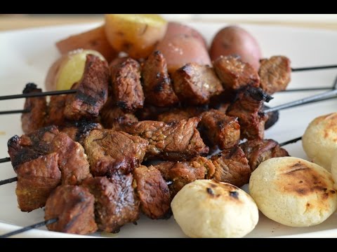 Beef Kabobs Recipe - How to Make Colombian Beef...