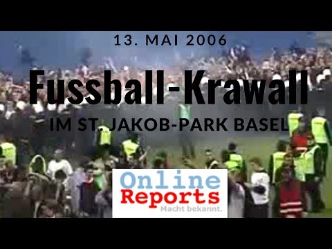 FC Basel-FC Zürich 13. Mai 2006: Krawall im Fussballstadion St. Jakobpark Basel