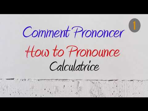 YouTube video about: How to say calculator in french?