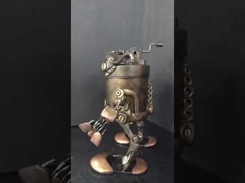 Art toy Robot steampunk musical VENDIDO-by @ricardolesant /toys a la venta en mi IG @estudiolesant