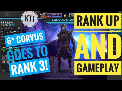 6 Star Corvus Glaive Rank Up And Game-Play Video! Big Yellow Numbers Coming Up!