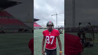 REDBLACKS react to old Ottawa Rough Rider helmet