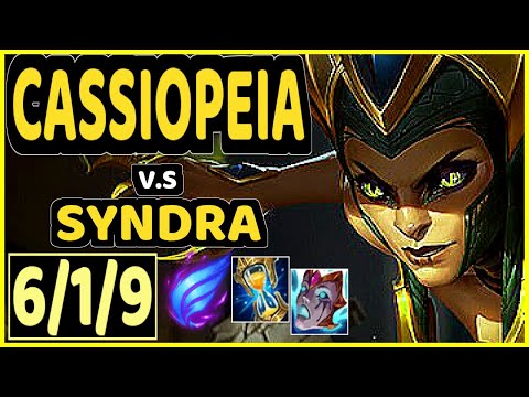 CASSIOPEIA vs SYNDRA - 6/1/9 KDA MID GAMEPLAY - EUW Ranked MASTER