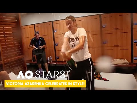 Victoria Azarenka Celebrates 2013 Win in Style | AO Stars