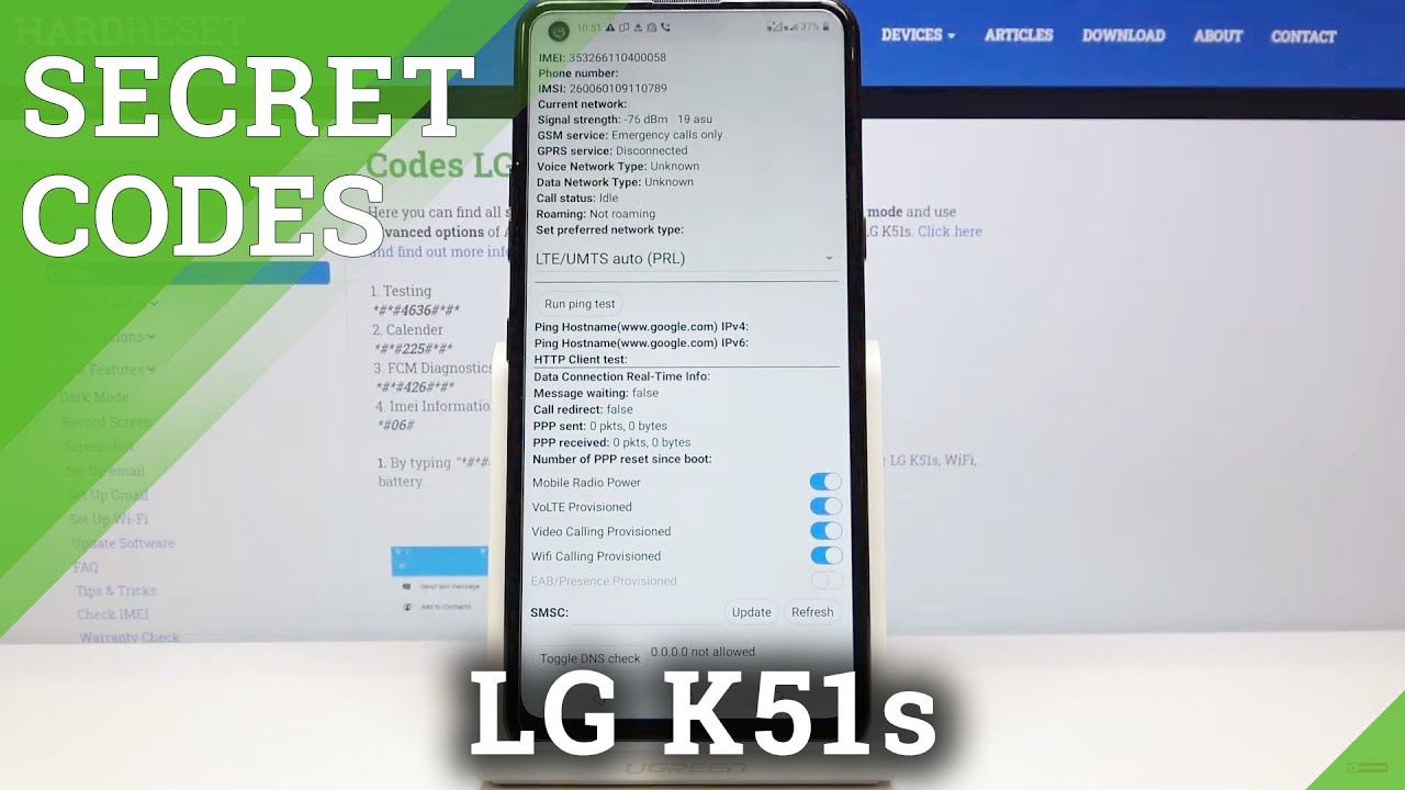 Secret Codes for LG K51s – Use Hidden LG Codes