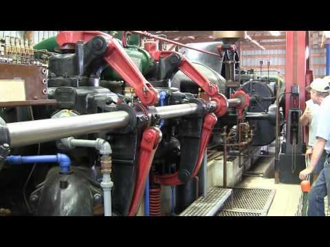 600 HP, 140 Ton Antique Engine Running - 80 RPM 39,000 Ft-Lbs