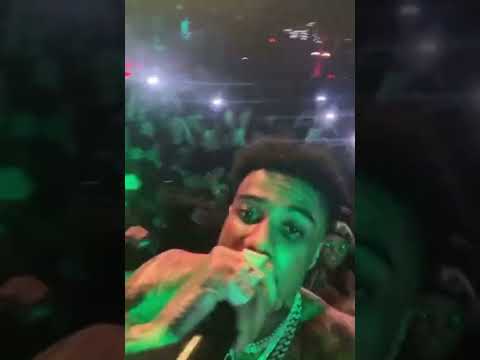 Blueface previews new music in background when live