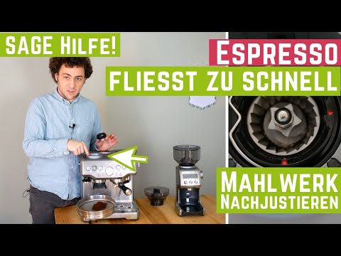 Espresso läuft zu schnell bei Sage Barista Express/Pro/Grinder | Nachjustieren Mahlwerk