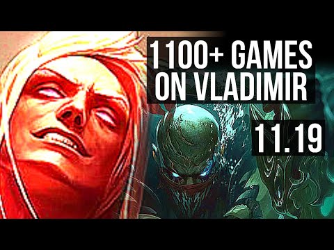 VLADIMIR vs PYKE (TOP) | 11/1/9, 2.1M mastery, 1100+ games, Legendary | EUW Master | v11.19