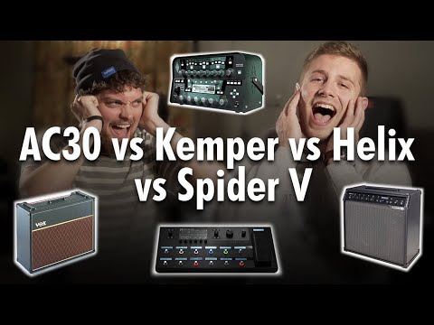 VOX AC30 (Real Amp) vs Line 6 Helix vs Spider V vs Kemper Profiler | BLIND TEST