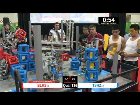 2015 VEXU Q116 - BLRS vs TSH2 - 17 to 49-Division Div-VEX U-VEX Worlds 2015