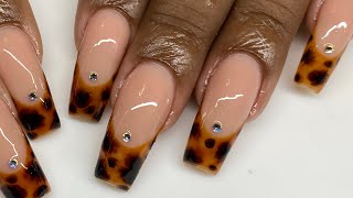 Easy Tortoise Shell Nail Art | Watch Me Work | French Gel Nails ft Daily Charme | Fall Nail Art 2021