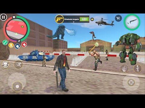 Rope Hero: Vice Town (Mutant Man Fight Army Base) Mutant Man With Shot Gun - Android Gameplay HD