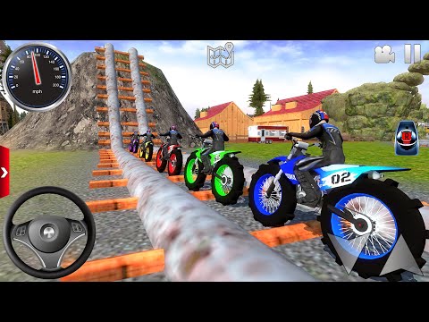 Juego De Motos - Motocross Bike Stunt Racing Tracks Simulator 3D #2 - Offroad Outlaws Gameplay [FHD]