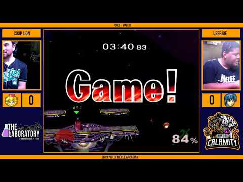 2019 Philly Melee Arcadian @ The Lab - Coop Lion (Peach) vs UserJoe (Marth) - Pools - Wave B - Melee
