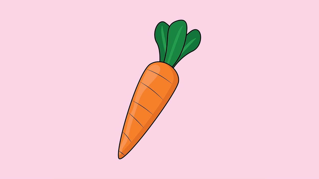 How to Draw Flat Vector Carrot Simple Illustration Vector Design | Adobe Illustrator cc