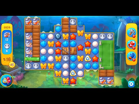 Fishdom level 9924 with a puzzle (с головоломкой)