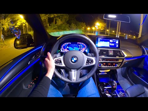 New BMW X4 2021 - NIGHT POV test drive & FULL REVIEW (M Sport xDrive 20d)