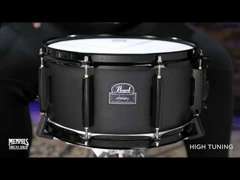 Pearl JJ1365 Joey Jordison Signature 13x6.5" Steel Snare Drum 2010s - Matte Black image 3