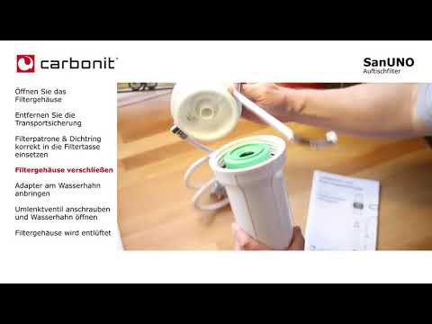 Installation Sanuno Auftischfilter