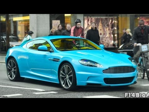 Blue/Yellow Aston Martin DBS Loud Sounds