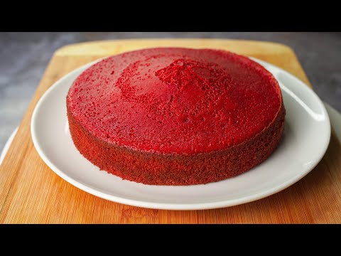 Basic Red Velvet Sponge Cake | 1 Egg Red Velvet Cake Recipe Without Oven | Yummy