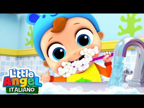 La Routine Mattutina di Giada e Guido!🪥👕Cartoni Animati con Gianni Piccino - Little Angel Italiano