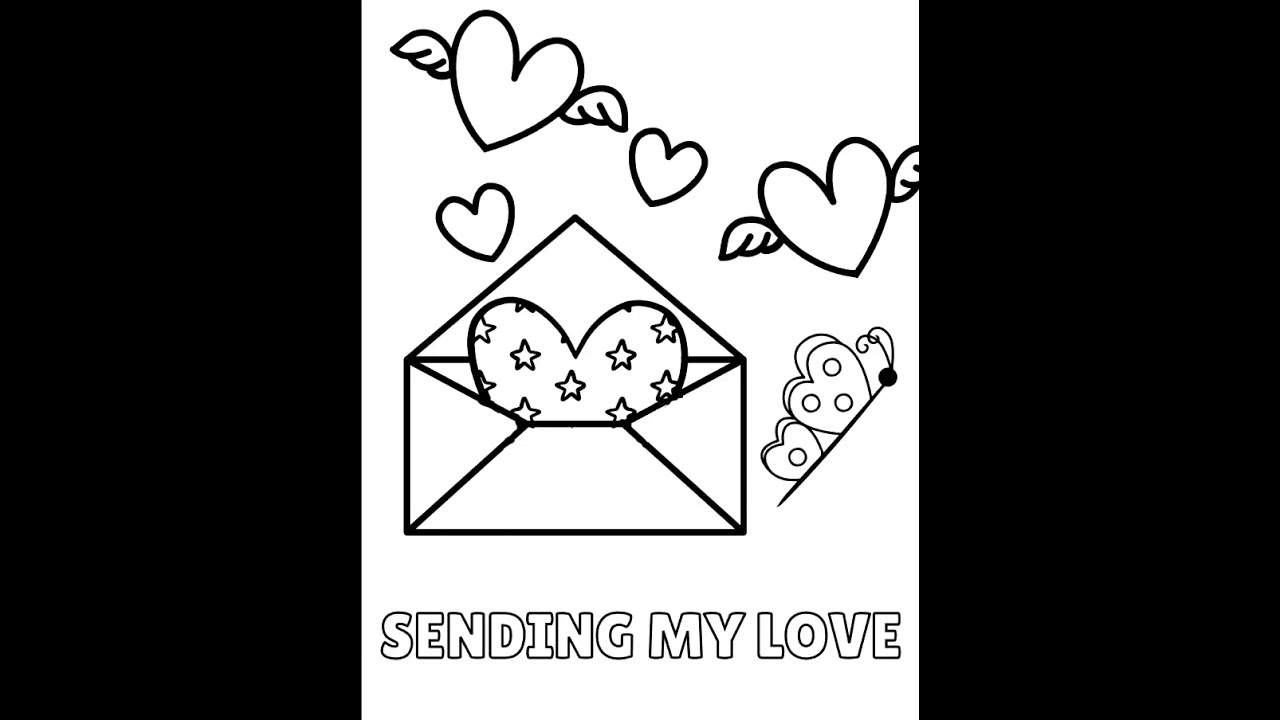 Valentines Day Coloring Book with 10 Coloring pages