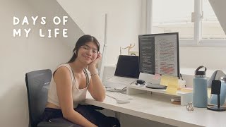 days of my life 👩🏻‍💻🍵📦  redecorating my desk, unboxing online orders, studying, & matcha