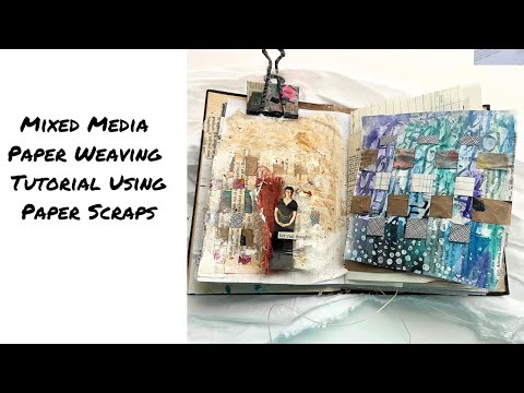 Beginner-Friendly Mixed Media Paper Weaving Tutorial | Using Paper Scraps & Stenciled Pape