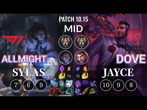 T1 Allmight Sylas vs SB Dove Jayce Mid - KR Patch 10.15