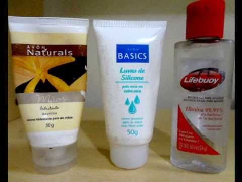 Cuidados com as mãos: cremes e alcool gel
