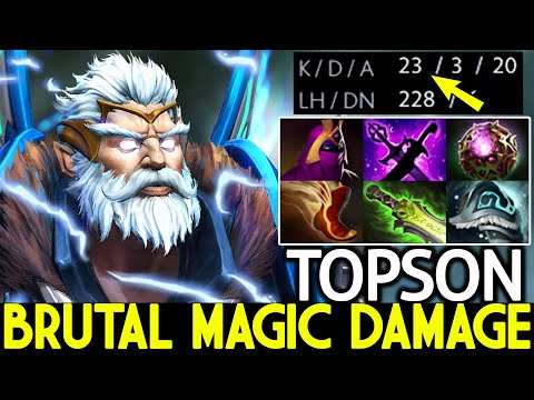 TOPSON [Zeus] Brutal Magic Damage No Mercy 23 Kills Dota 2