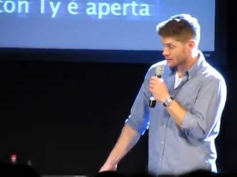 JUS IN BELLO 5 Supernatural Con - JIB5 - Jensen Misha panel - Jensen's fans hat