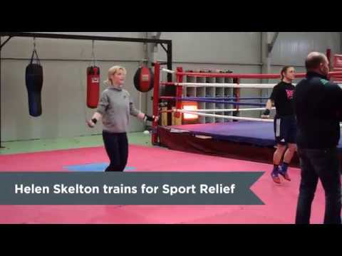 Helen Skelton trains for BBC Sport Relief with Bradford College
