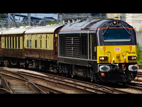 67006 'Royal Sovereign' passes Ashford International with the Belmond British Pullman