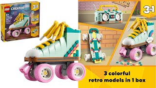 Transformable Lego Creator 3 In 1 Retro Roller Skate Building Kit: Watch It Shift From Roller To...
