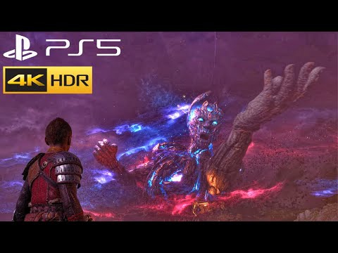All Surtr The Fire Giant (Ragnarok) Scenes - He Destroys Asgard | God of War Ragnarok PS5 4K 60FPS