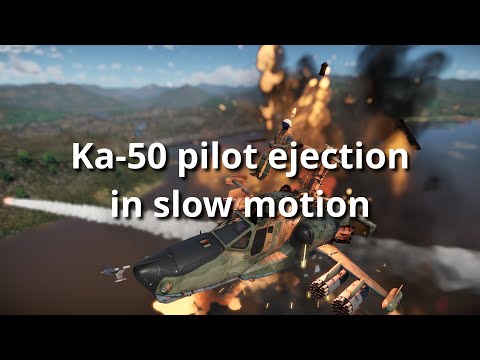 Ka-50 pilot ejection in slow motion