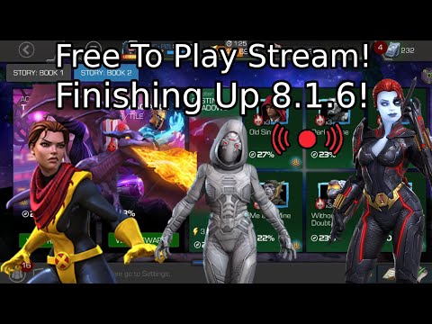 Live! Free To Play Stream! Finishing Up 8.1! Scytalis Boss & Rewards! Marvel Contest Of Champions