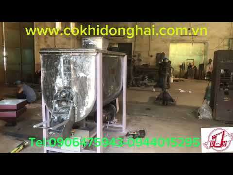 Máy trộn bột ngang inox 400kg