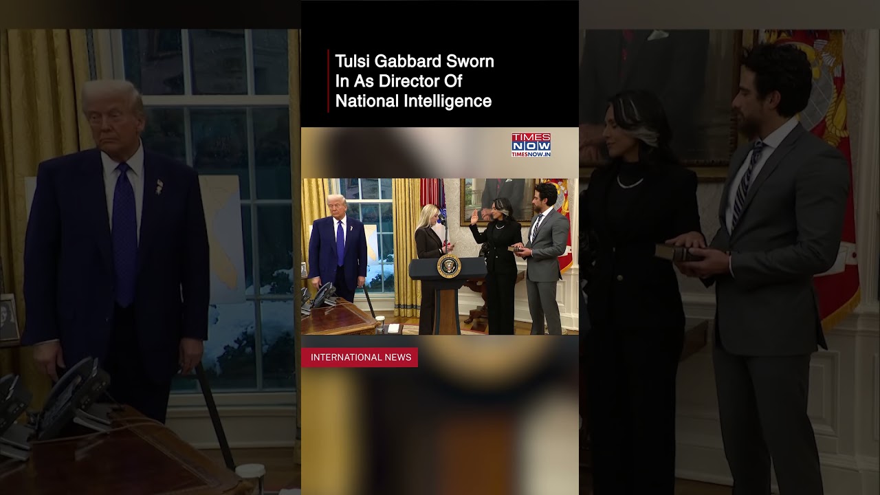 Watch: Tulsi Gabbard Sworn In As Director Of National Intelligence After Senate Vote | Watch #shorts