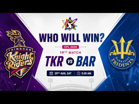 CPL 2026 19th Match Prediction, Trinbago Knight Riders vs Barbados Tridents, Who Will Win?