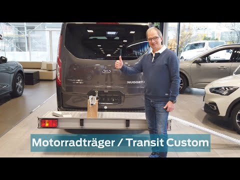 Ford Nugget Zubehör: Motorradträger mit 160 kg Traglast