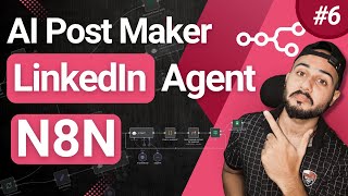 n8n LinkedIn AI Agent | AI Post Maker | For Beginners | n8n Workflow | #n8n #ai #aiautomation